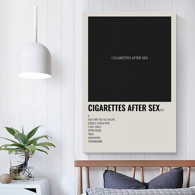 Cigarettes After Sex Poster Black And White Music Posters Art Wall